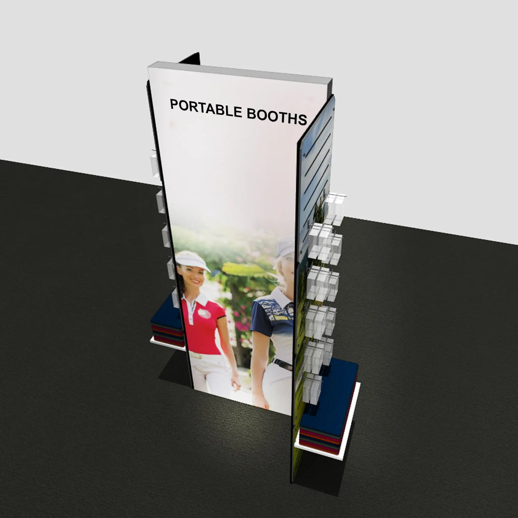 Merchandise/Shelf Display With Center Light Box Portable Booths