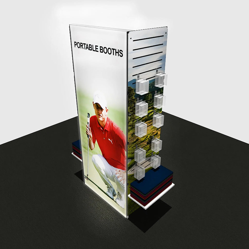 Merchandise/Shelf Display Column With Light Box(es) Portable Booths